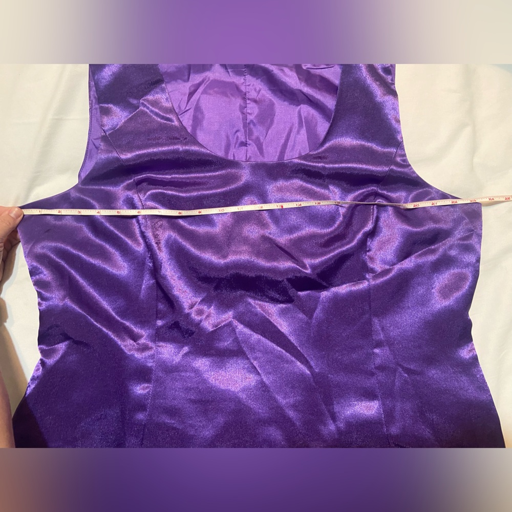 Elegant Purple Ben Marc International Tank and Blazer with Embellished Lapel - Picture 13 of 14